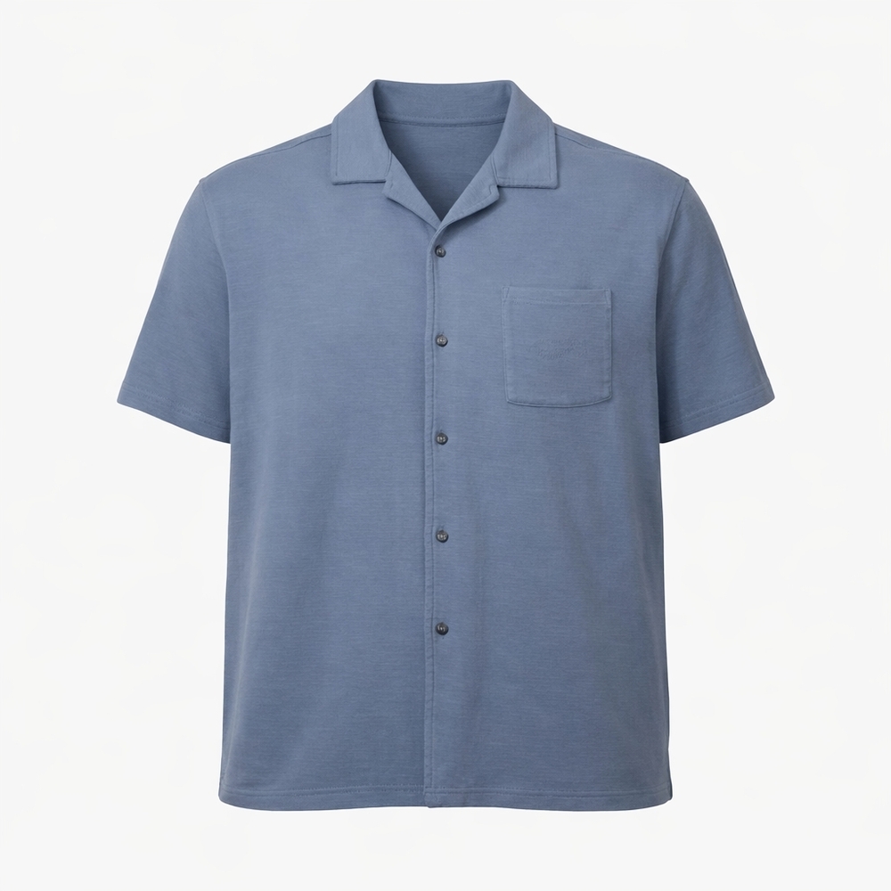 Goodfellow & Co Men's Slate Blue Short Sleeve Button Down Shirt - NWT